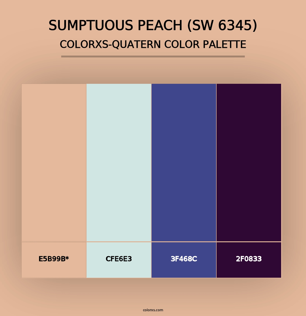 Sumptuous Peach (SW 6345) - Colorxs Quad Palette