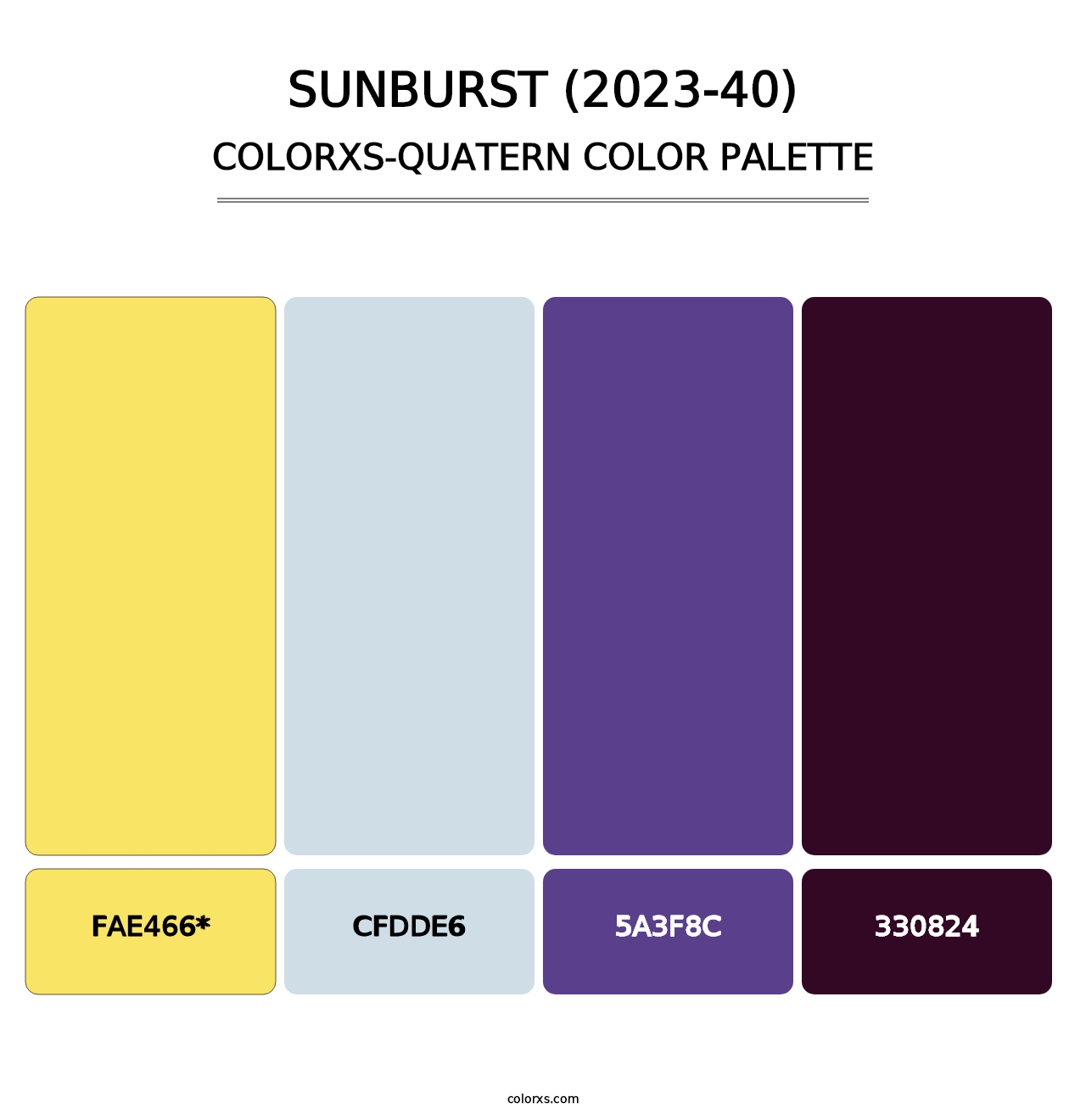 Sunburst (2023-40) - Colorxs Quad Palette