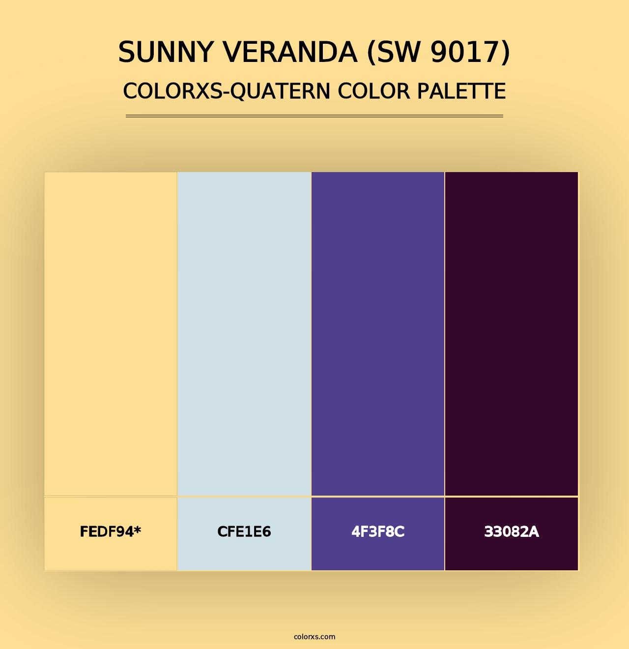 Sunny Veranda (SW 9017) - Colorxs Quad Palette