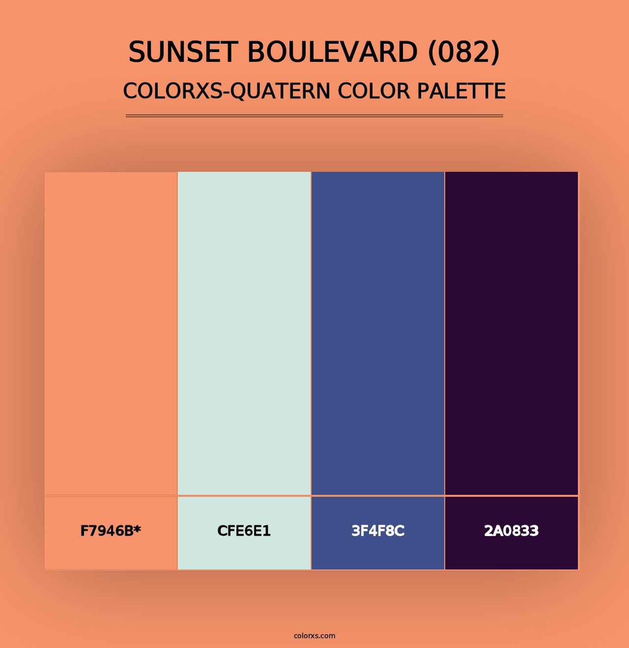 Sunset Boulevard (082) - Colorxs Quad Palette