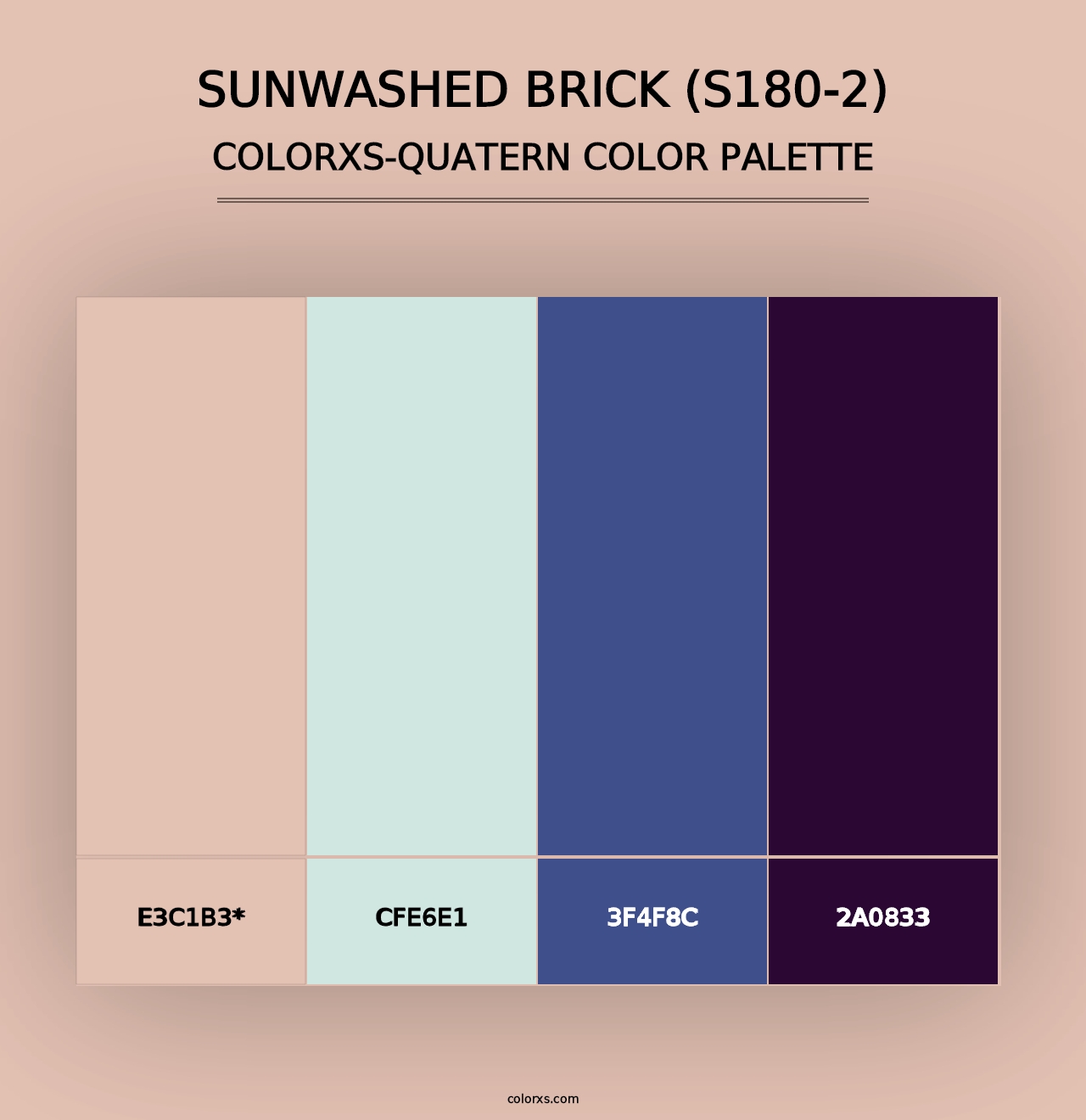 Sunwashed Brick (S180-2) - Colorxs Quad Palette