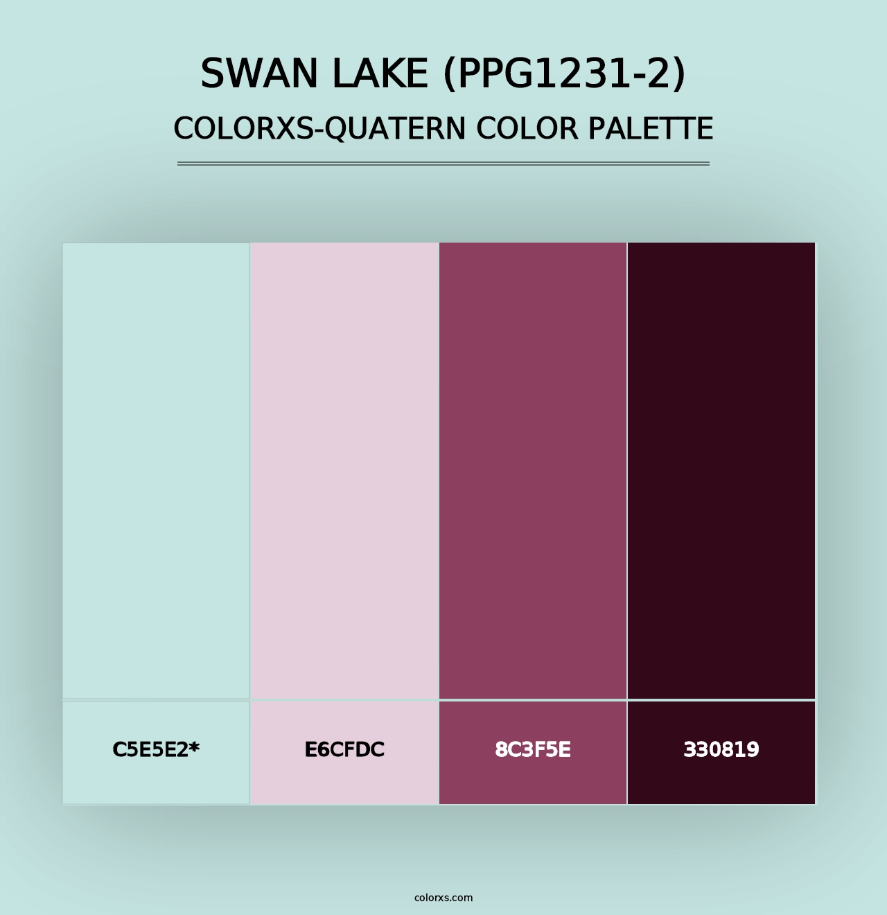 Swan Lake (PPG1231-2) - Colorxs Quad Palette