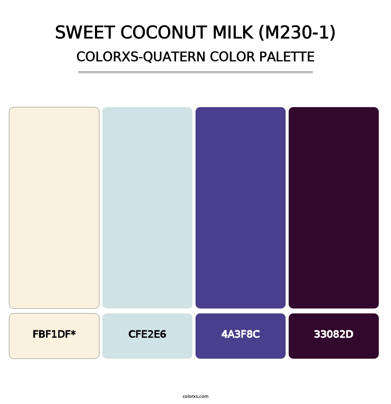 Sweet Coconut Milk (M230-1) - Colorxs Quad Palette