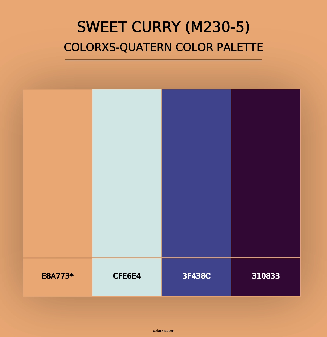 Sweet Curry (M230-5) - Colorxs Quad Palette