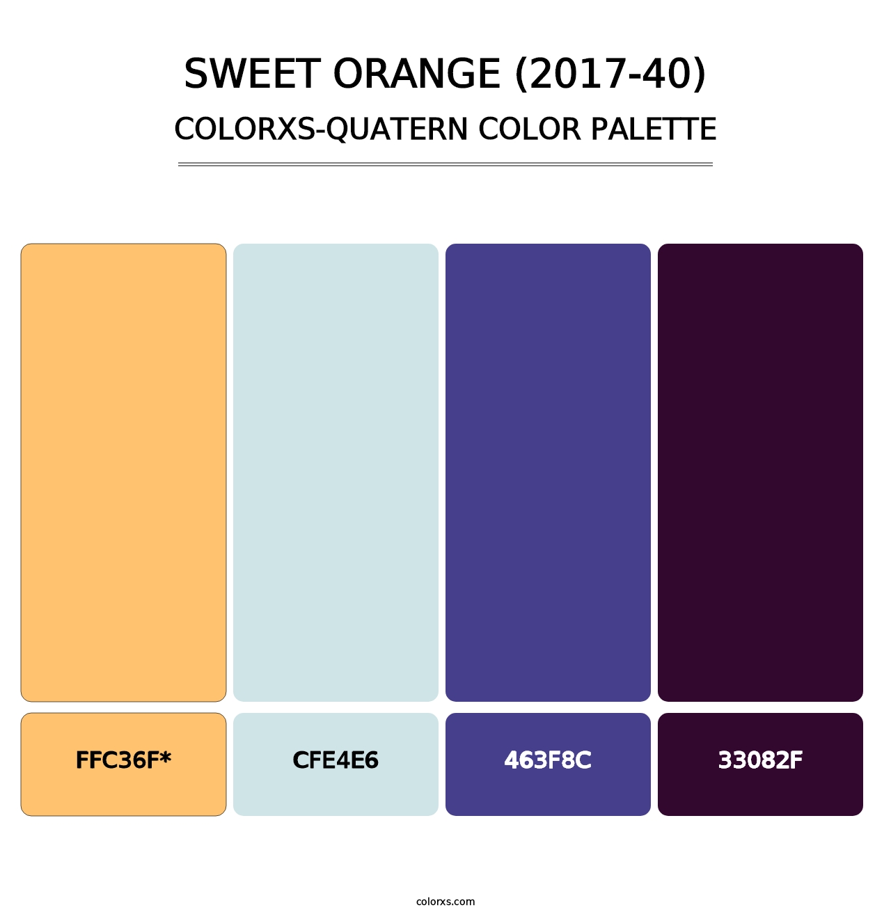 Sweet Orange (2017-40) - Colorxs Quad Palette