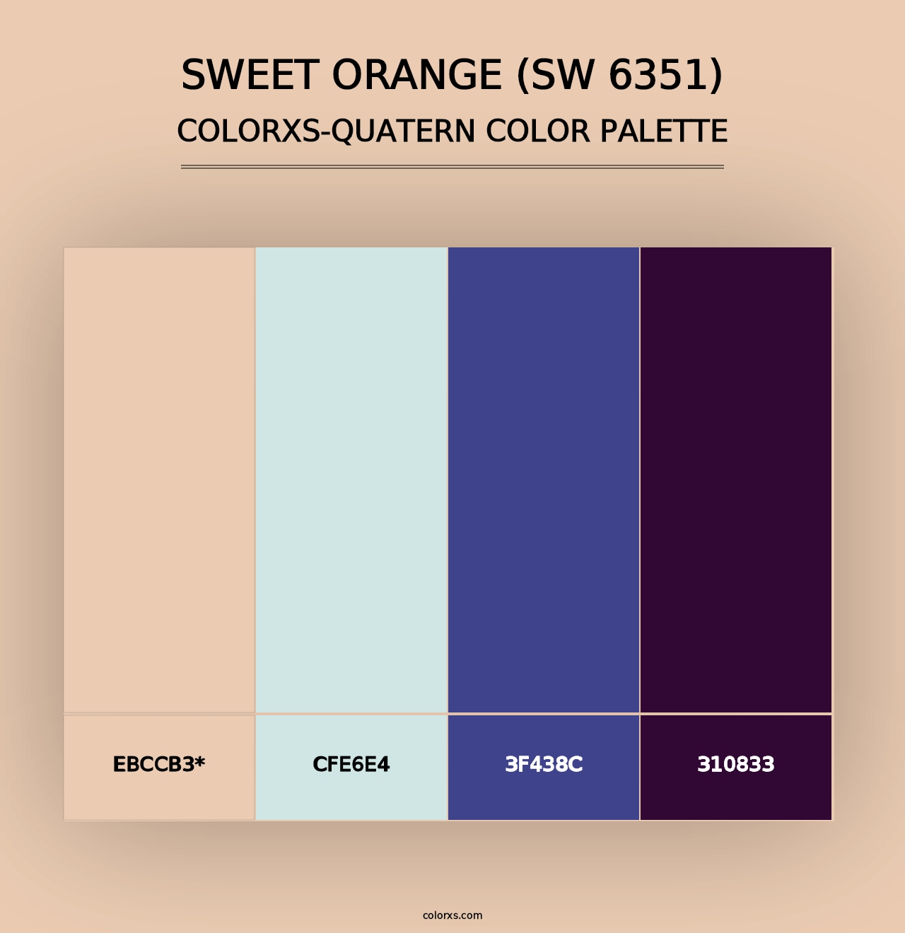 Sweet Orange (SW 6351) - Colorxs Quad Palette