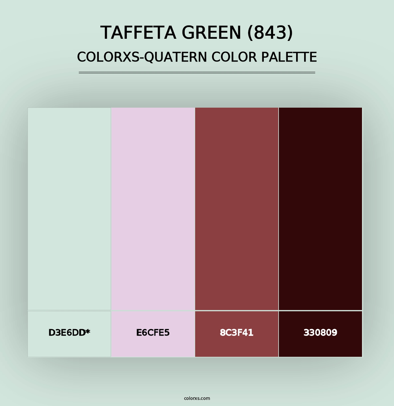 Taffeta Green (843) - Colorxs Quad Palette