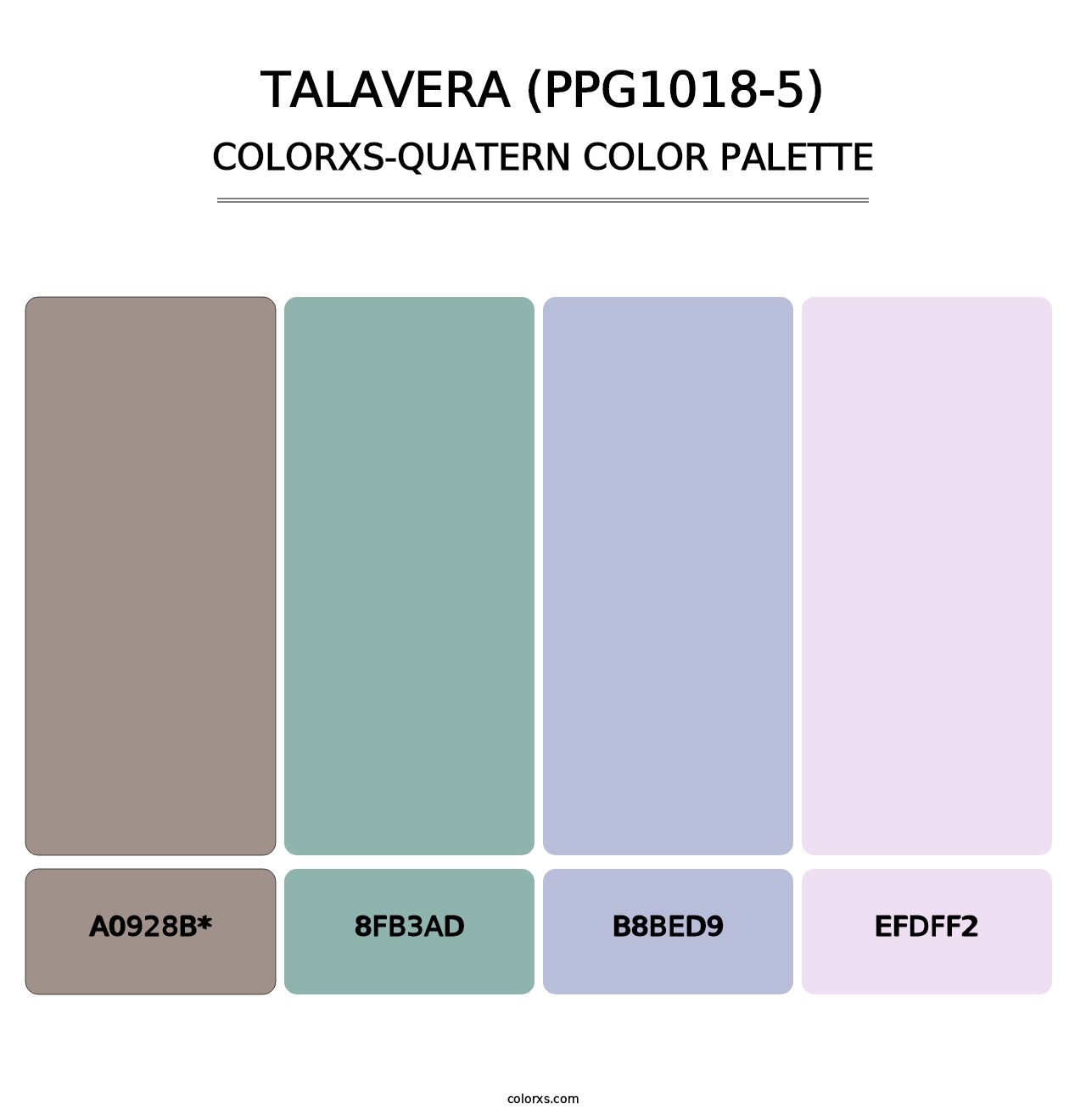 Talavera (PPG1018-5) - Colorxs Quad Palette