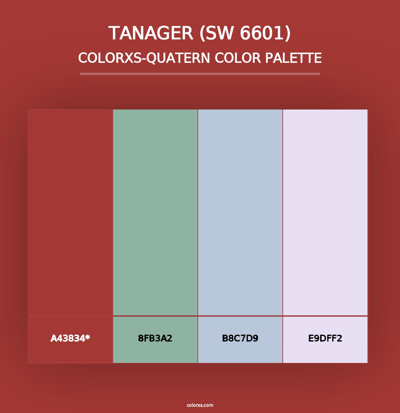 Tanager (SW 6601) - Colorxs Quad Palette