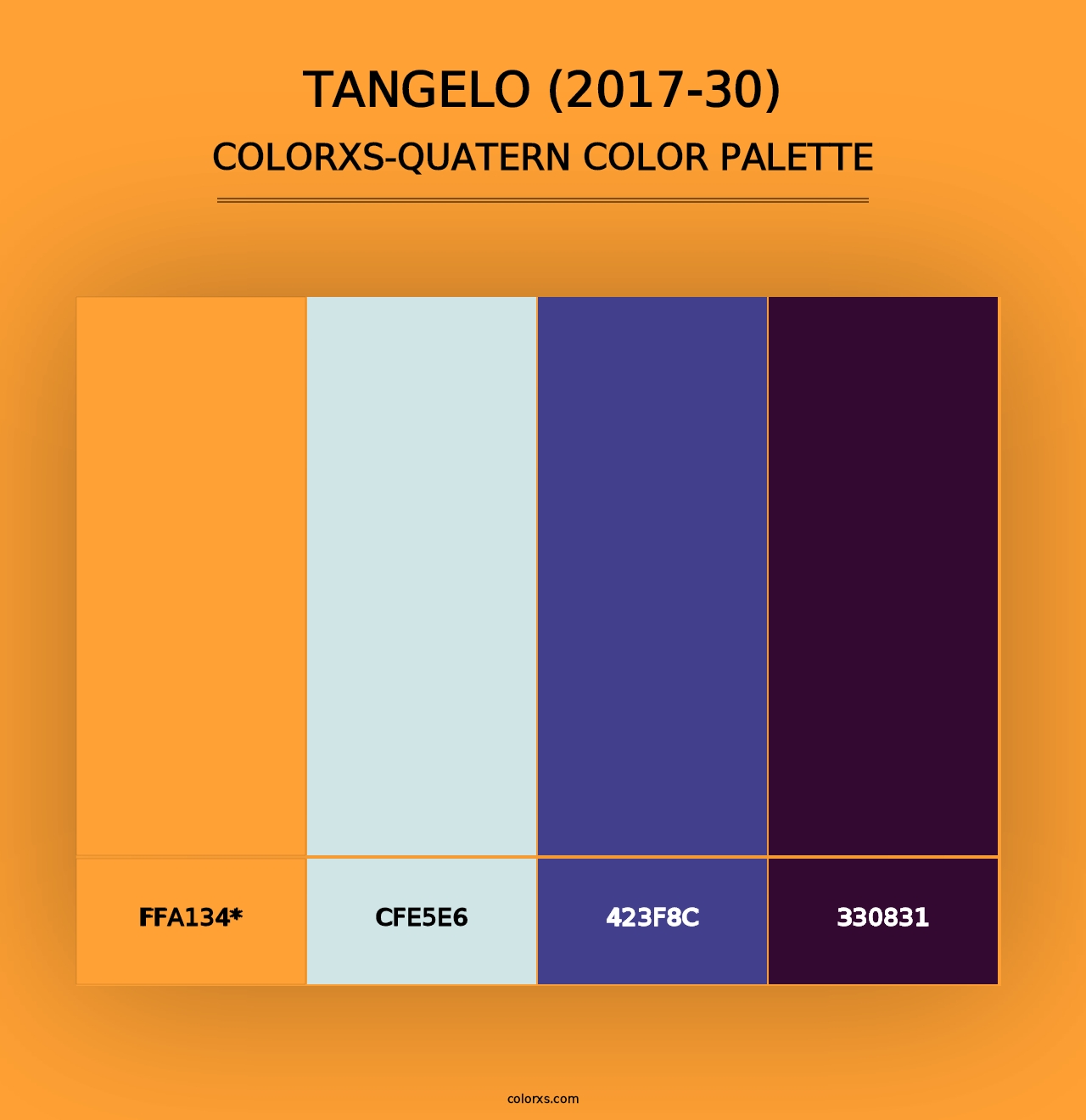 Tangelo (2017-30) - Colorxs Quad Palette