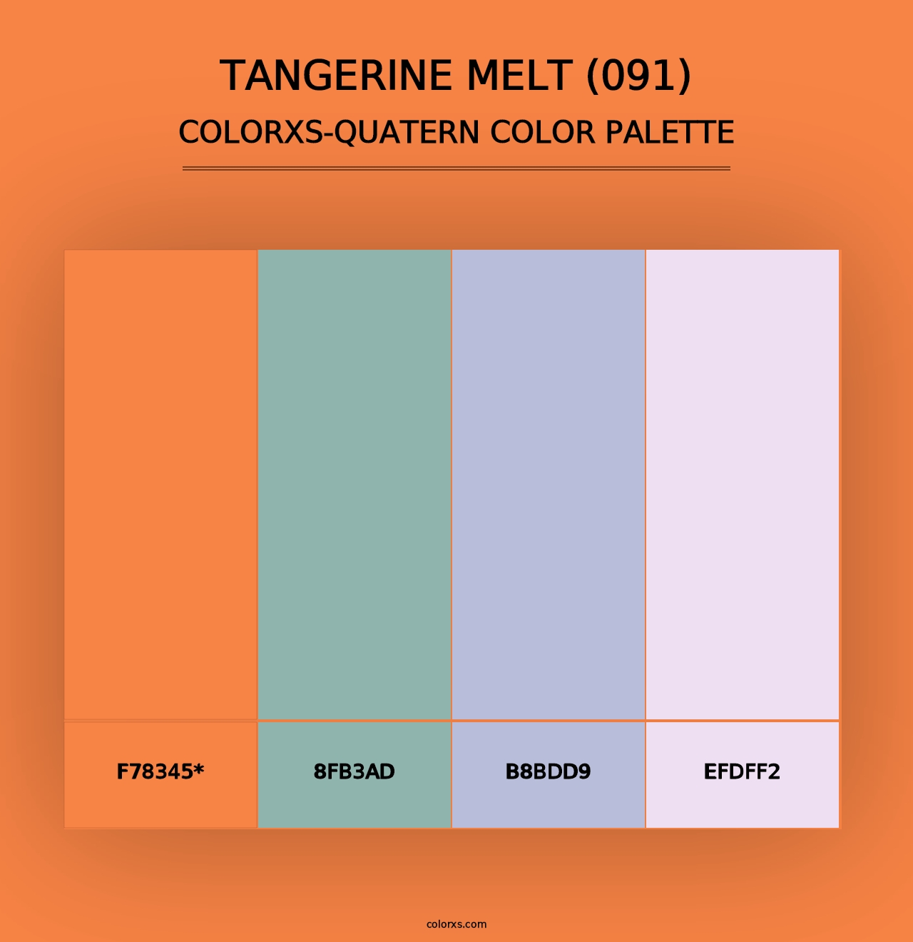 Tangerine Melt (091) - Colorxs Quad Palette