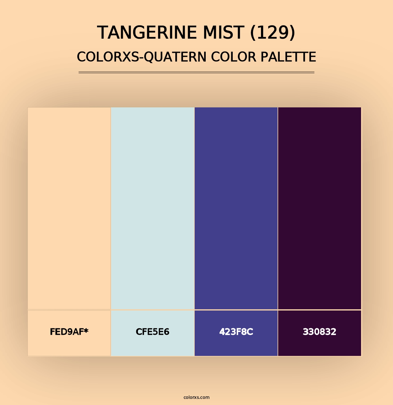 Tangerine Mist (129) - Colorxs Quad Palette