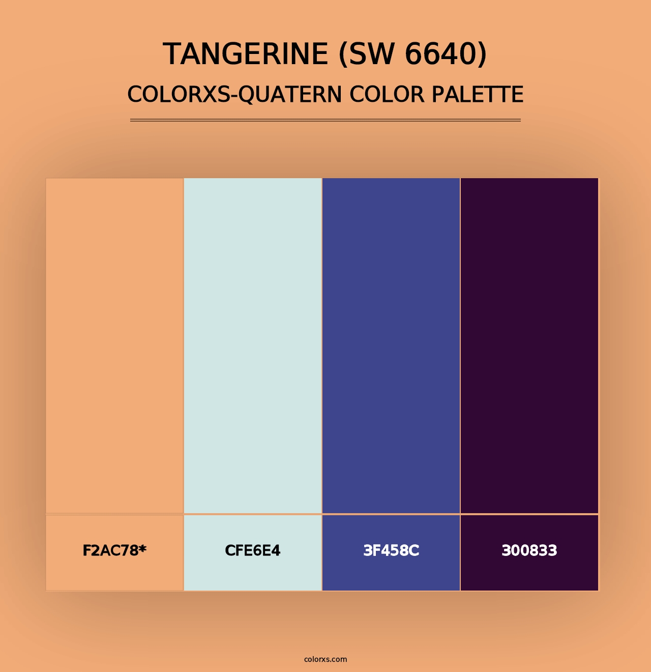 Tangerine (SW 6640) - Colorxs Quad Palette