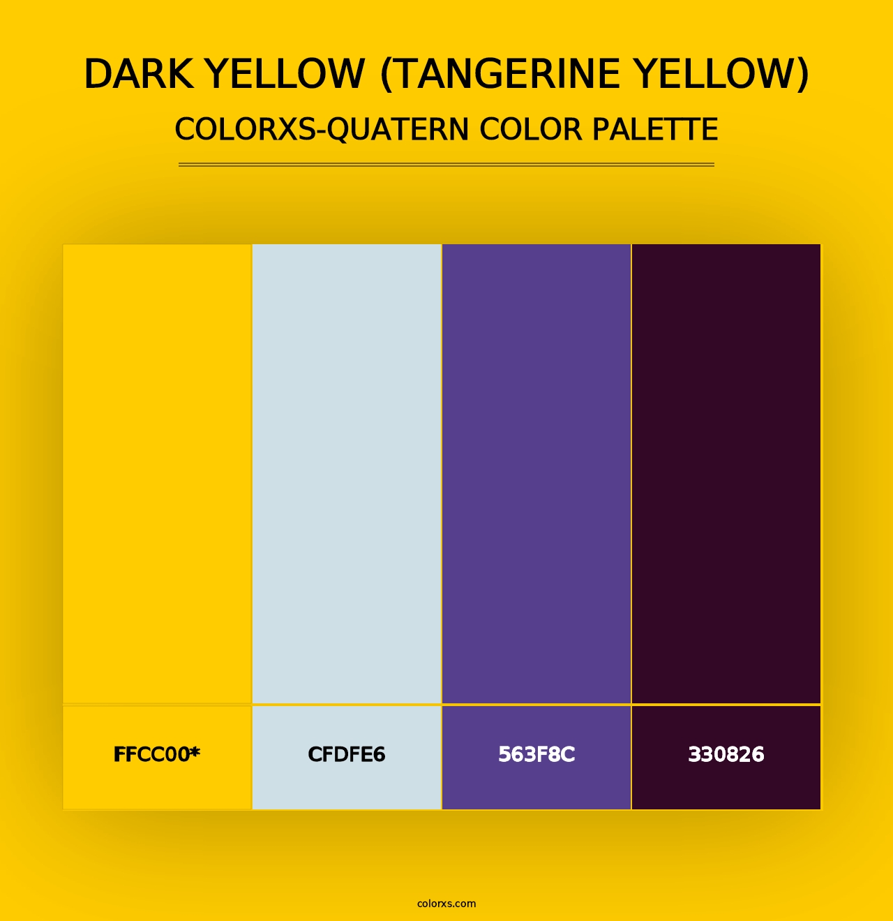 Dark Yellow (Tangerine Yellow) - Colorxs Quad Palette