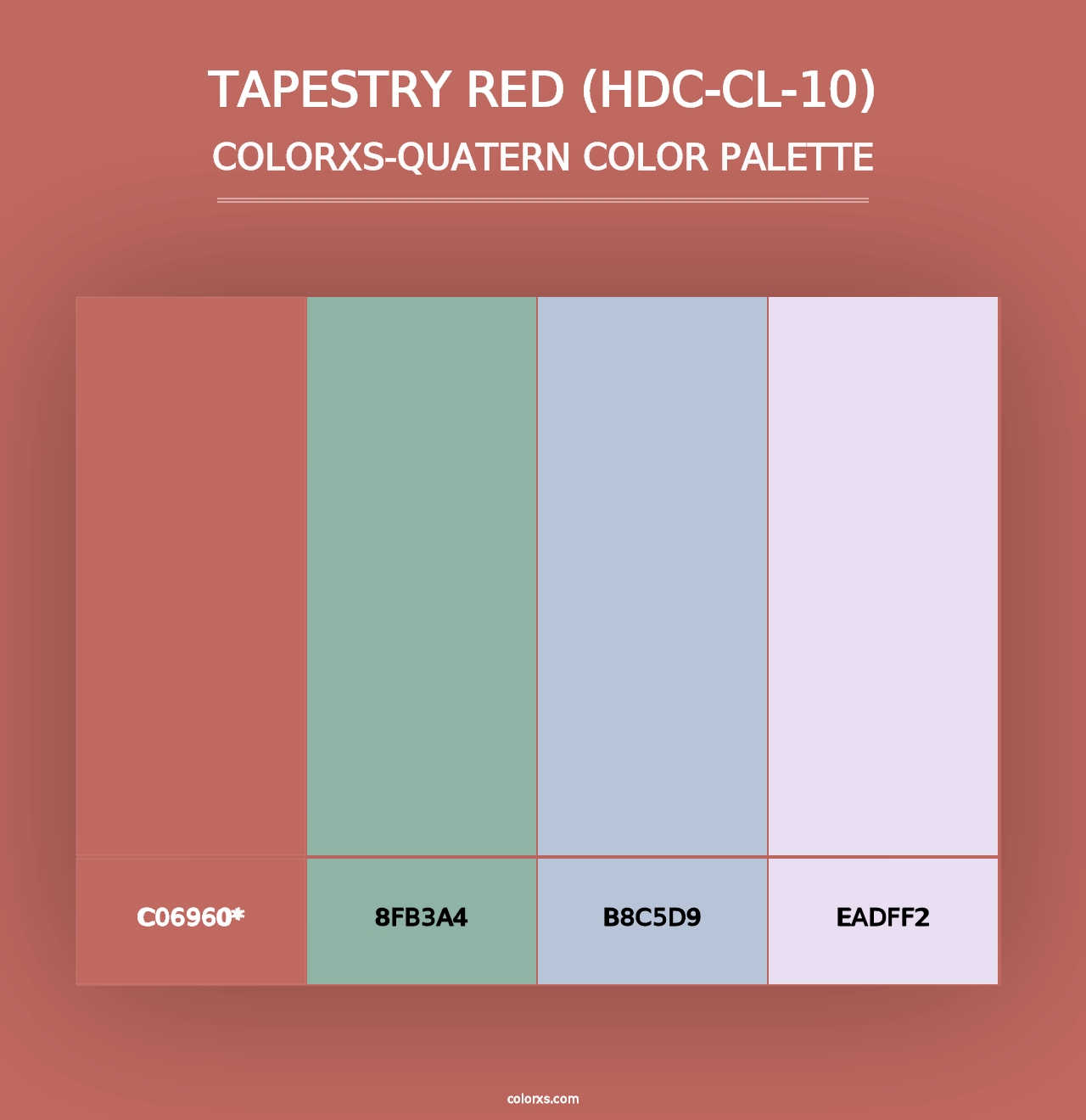 Tapestry Red (HDC-CL-10) - Colorxs Quad Palette