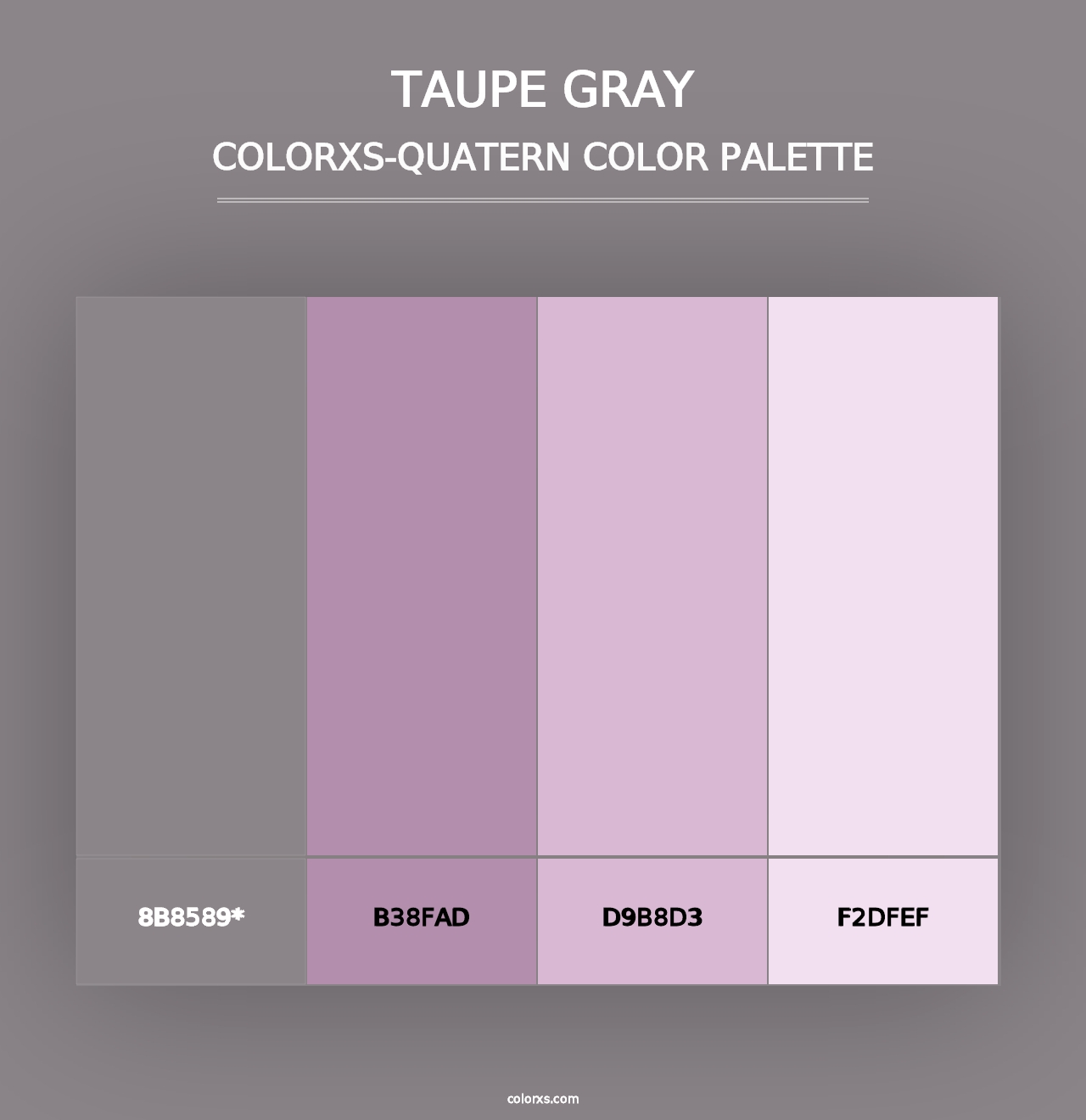 Taupe Gray - Colorxs Quad Palette