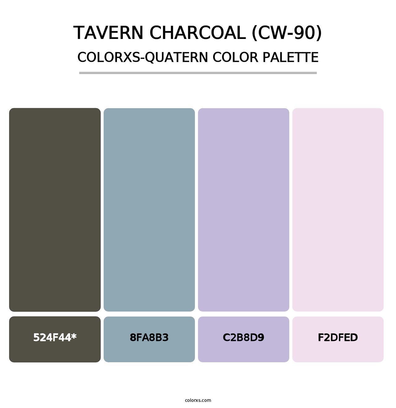 Tavern Charcoal (CW-90) - Colorxs Quad Palette