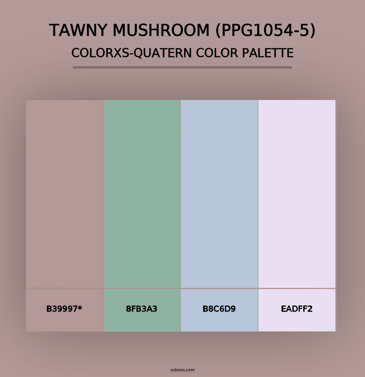 Tawny Mushroom (PPG1054-5) - Colorxs Quad Palette