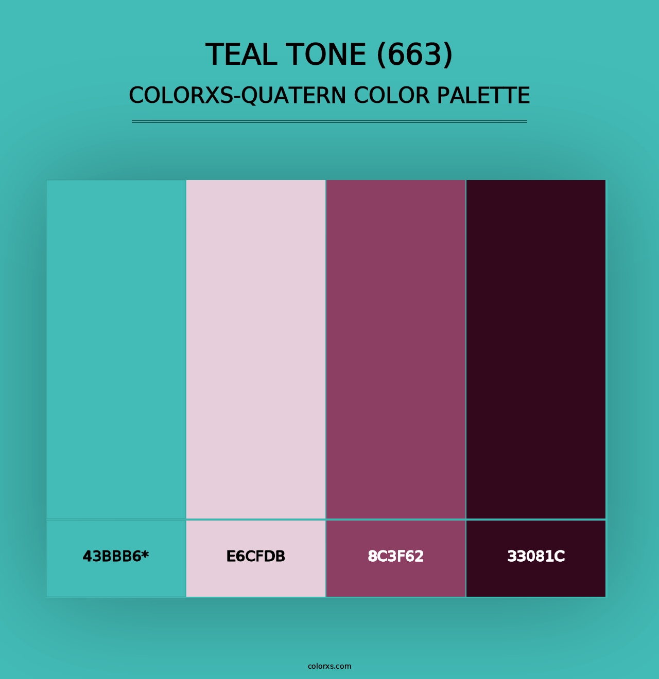 Teal Tone (663) - Colorxs Quad Palette