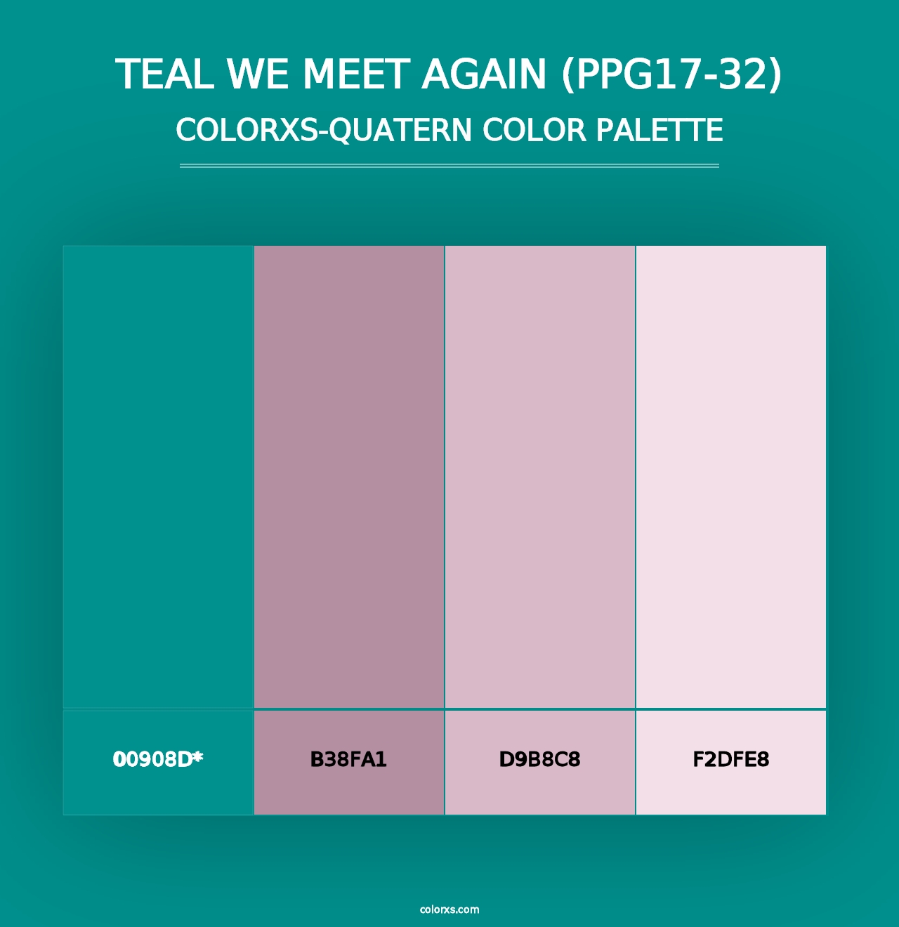 Teal We Meet Again (PPG17-32) - Colorxs Quad Palette