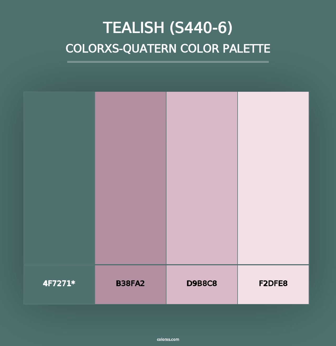 Tealish (S440-6) - Colorxs Quad Palette