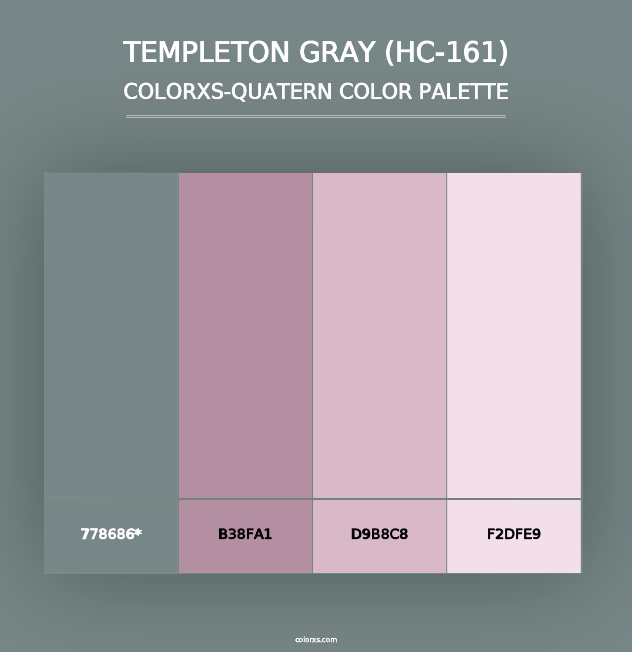 Templeton Gray (HC-161) - Colorxs Quad Palette