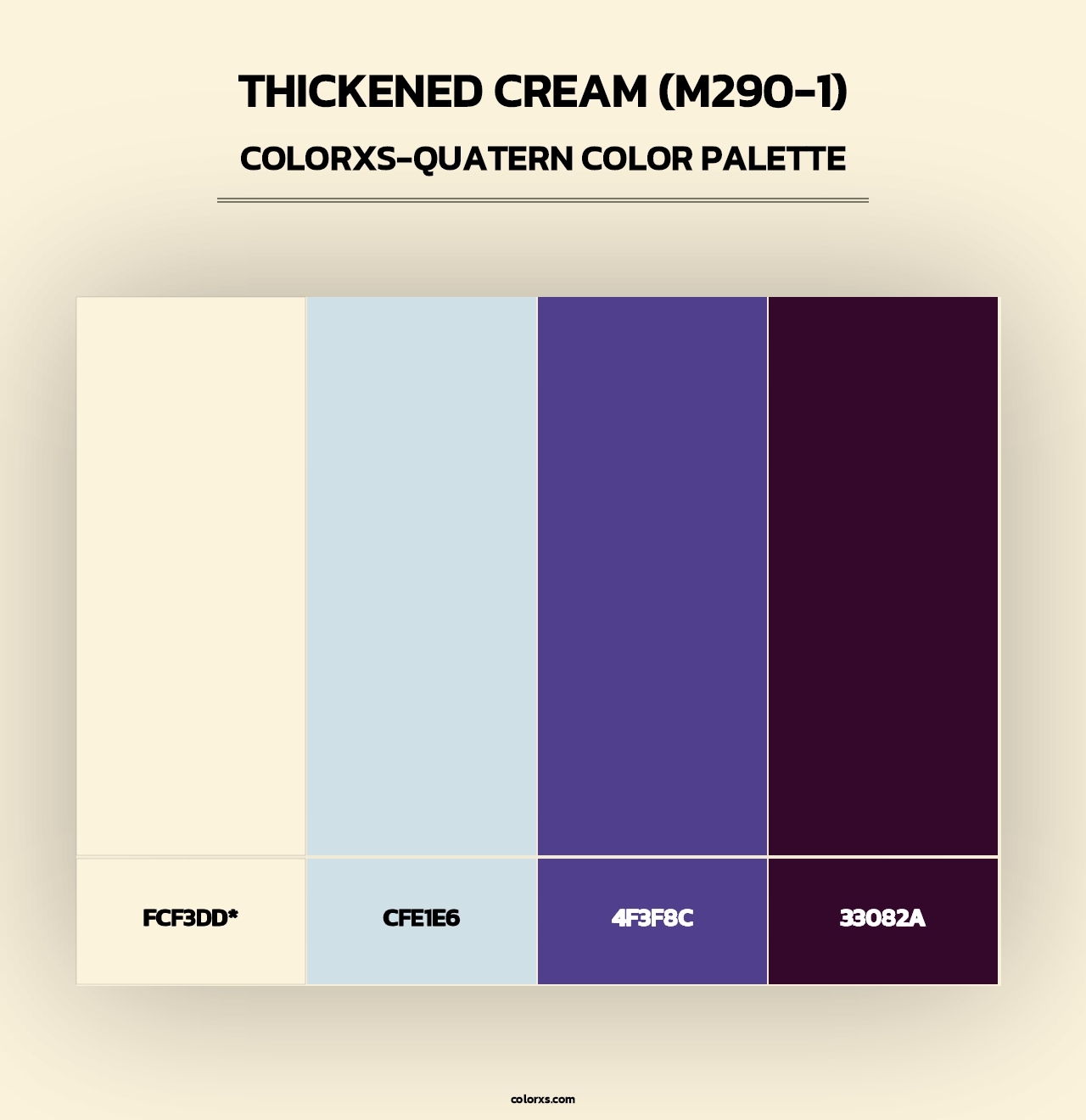 Thickened Cream (M290-1) - Colorxs Quad Palette