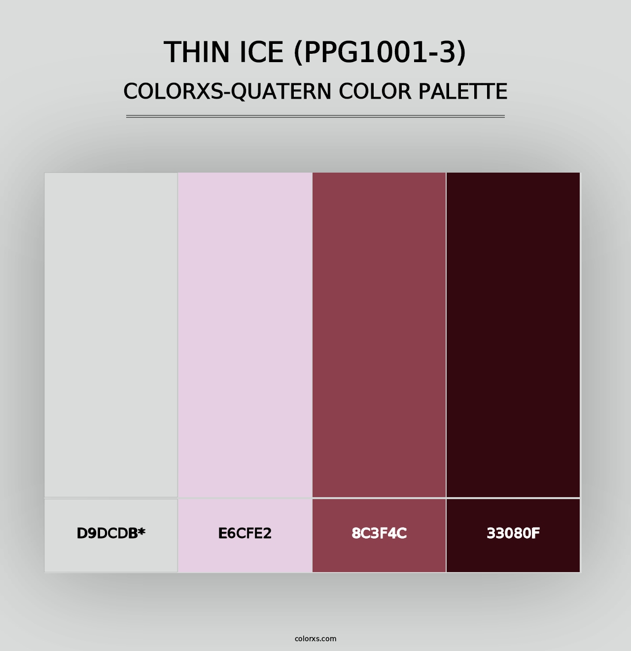 Thin Ice (PPG1001-3) - Colorxs Quad Palette