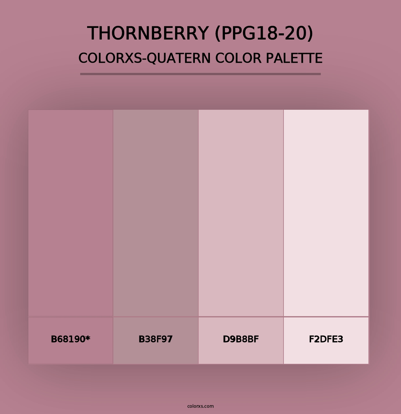 Thornberry (PPG18-20) - Colorxs Quad Palette