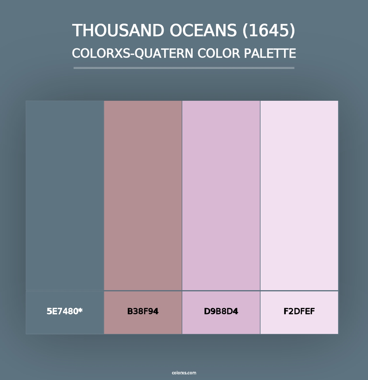 Thousand Oceans (1645) - Colorxs Quad Palette