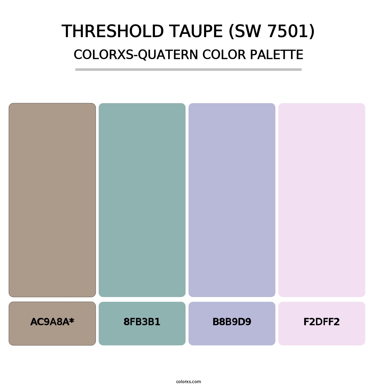 Threshold Taupe (SW 7501) - Colorxs Quad Palette