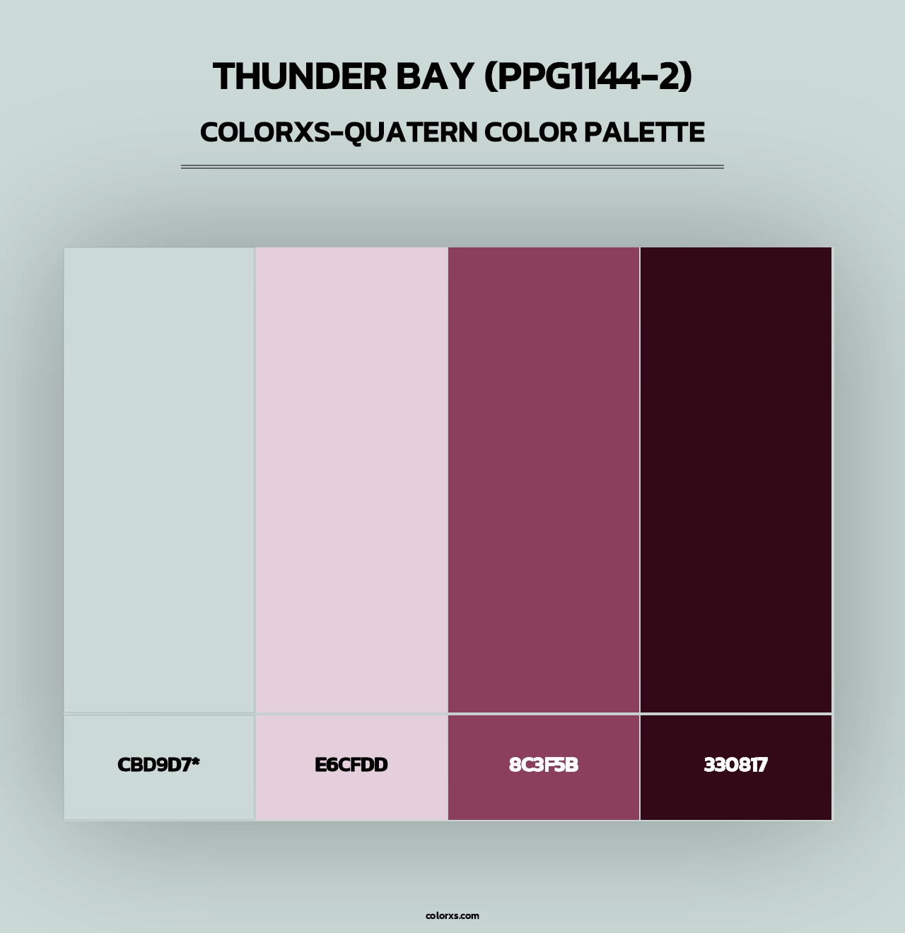 Thunder Bay (PPG1144-2) - Colorxs Quad Palette