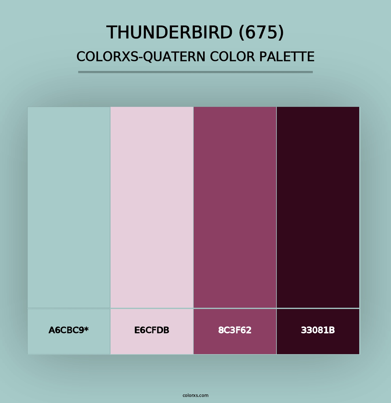 Thunderbird (675) - Colorxs Quad Palette