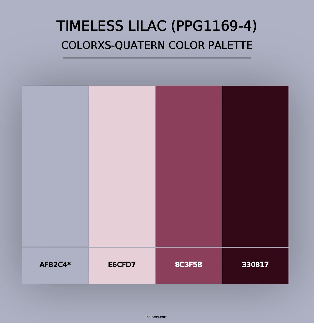 Timeless Lilac (PPG1169-4) - Colorxs Quad Palette