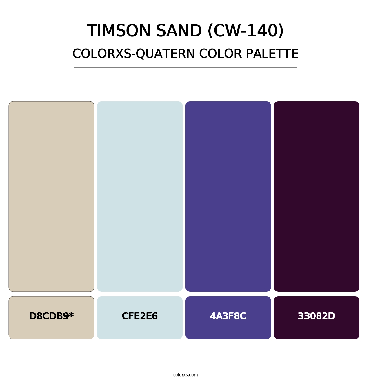 Timson Sand (CW-140) - Colorxs Quad Palette