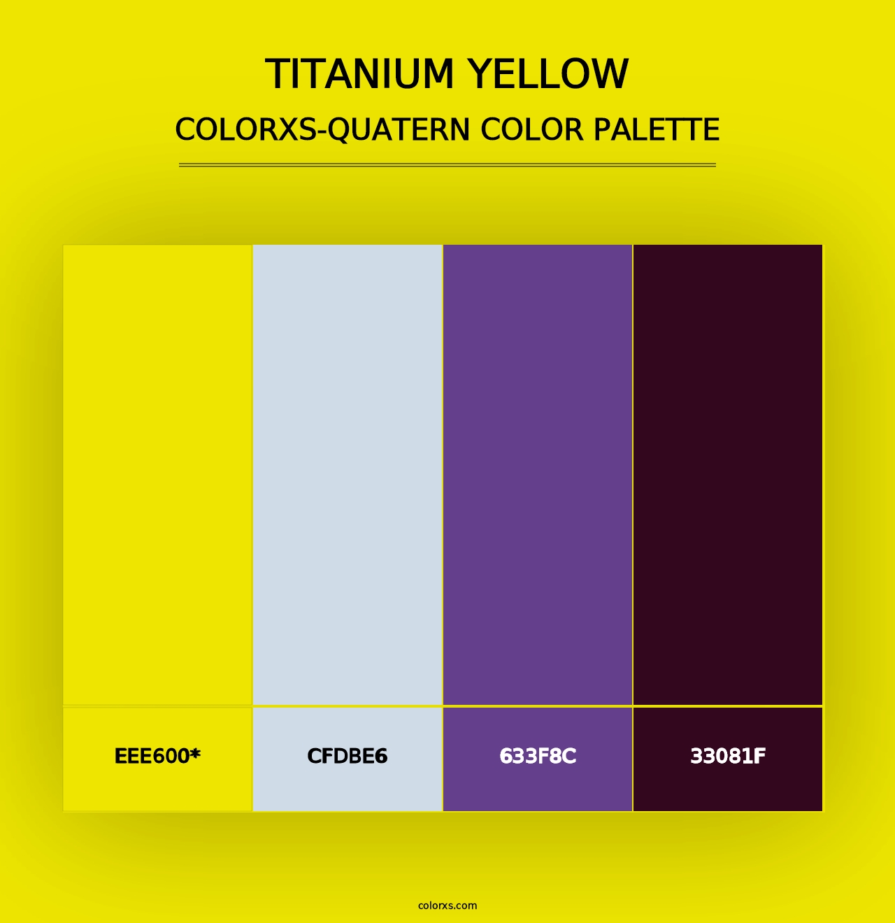 Titanium Yellow - Colorxs Quad Palette