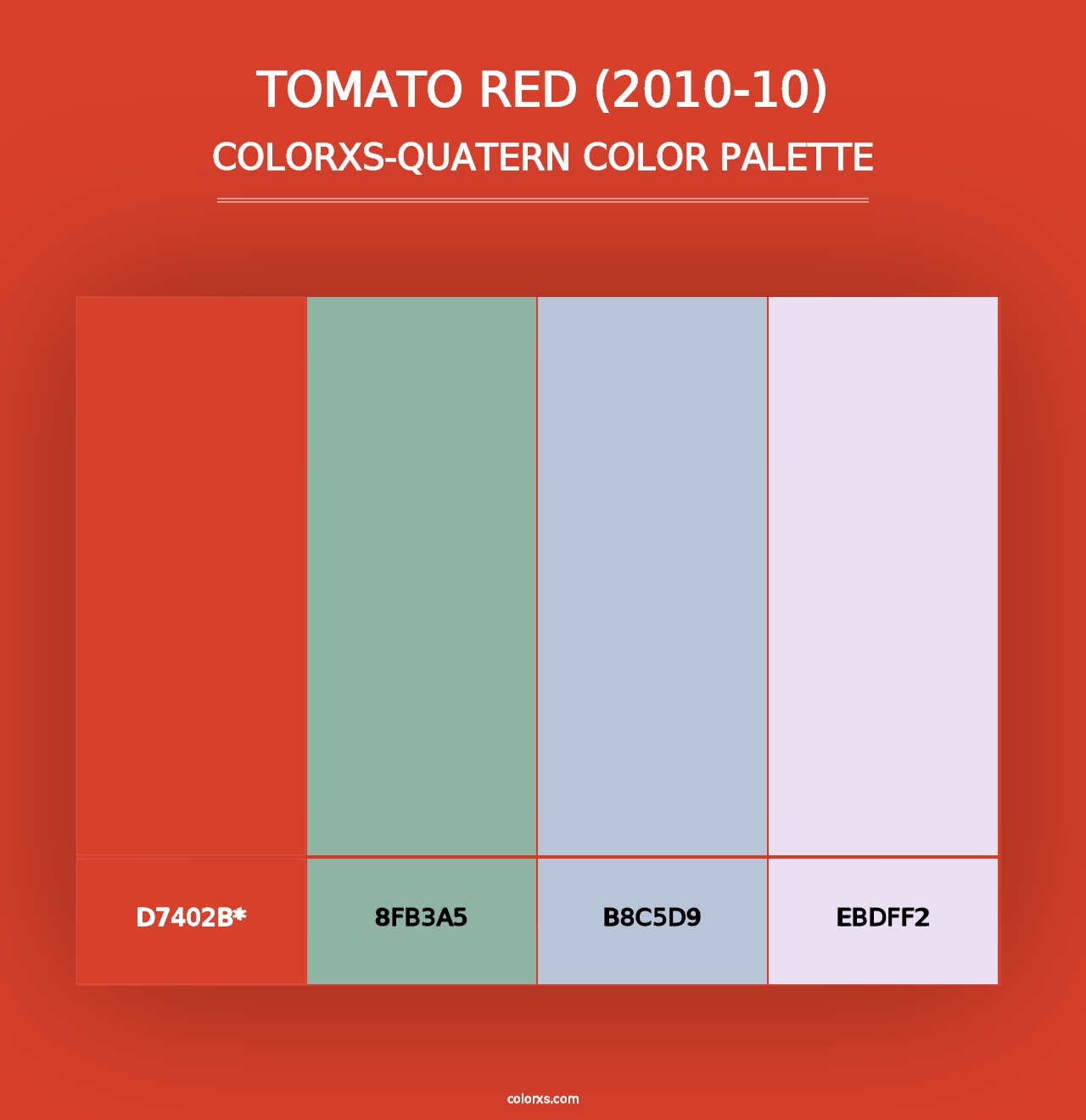 Tomato Red (2010-10) - Colorxs Quad Palette