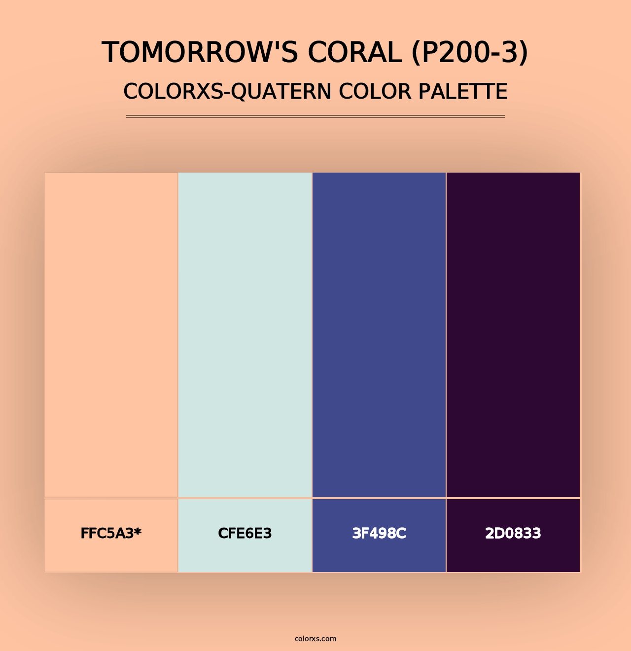 Tomorrow'S Coral (P200-3) - Colorxs Quad Palette