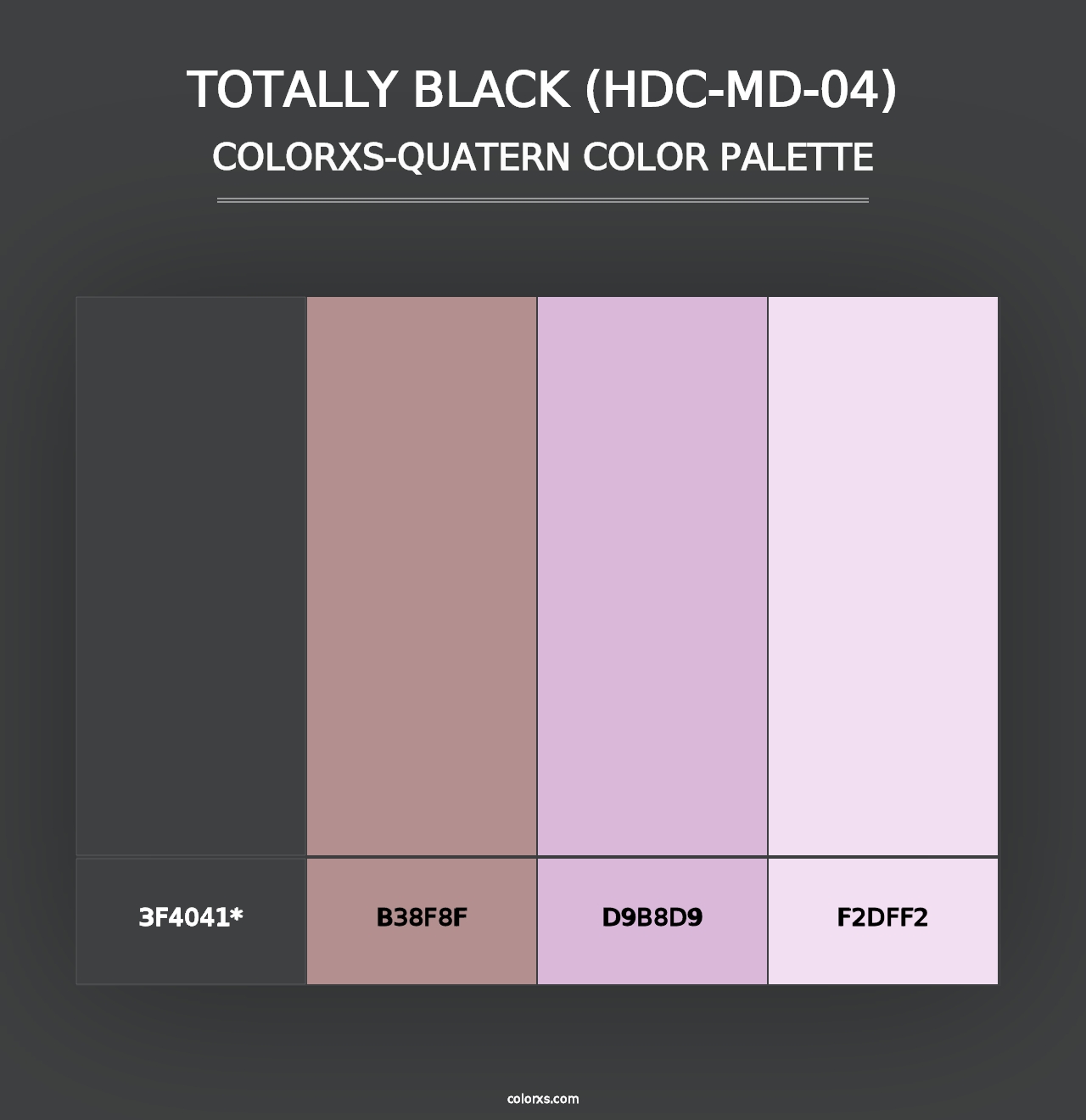 Totally Black (HDC-MD-04) - Colorxs Quad Palette