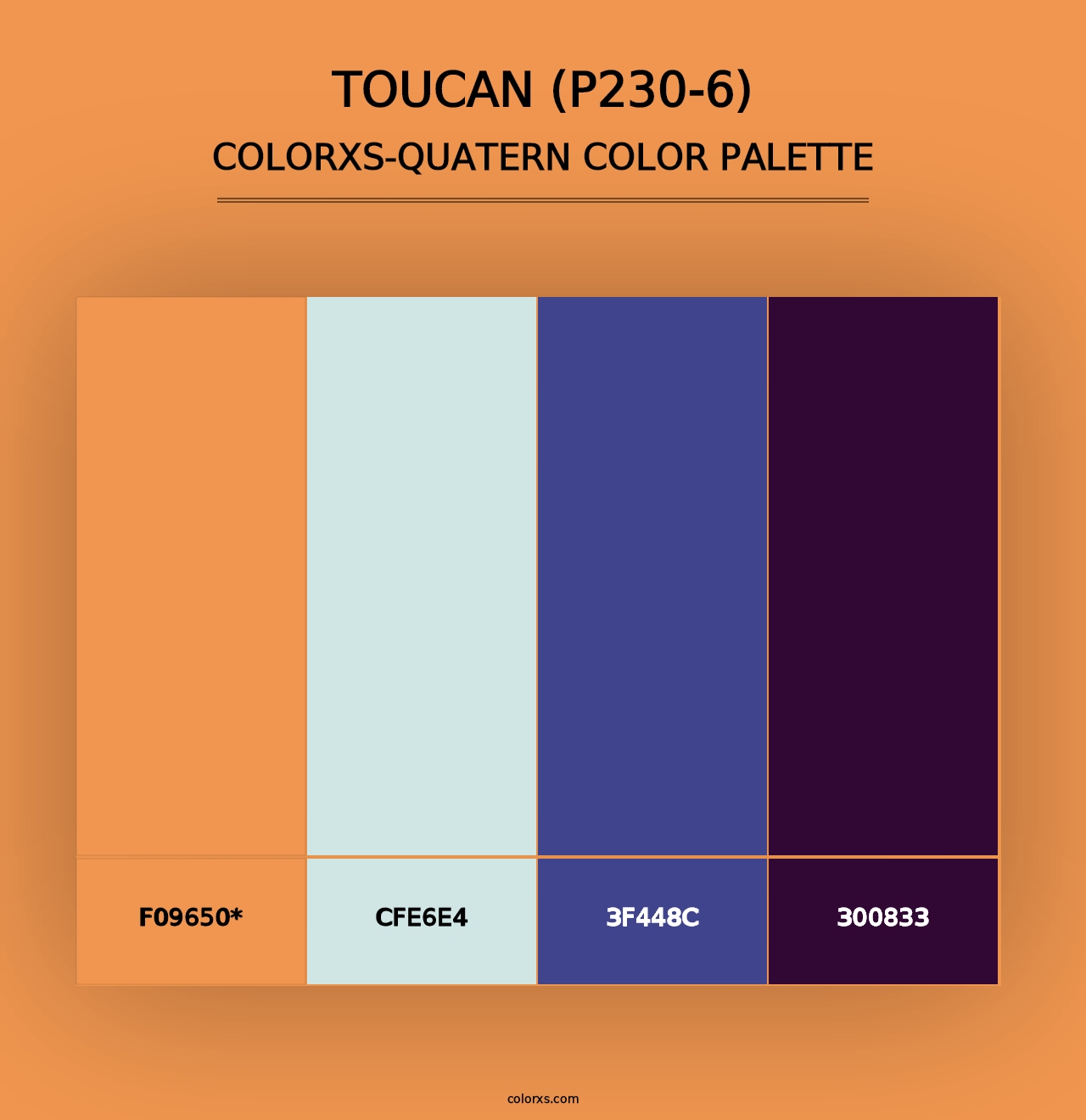 Toucan (P230-6) - Colorxs Quad Palette