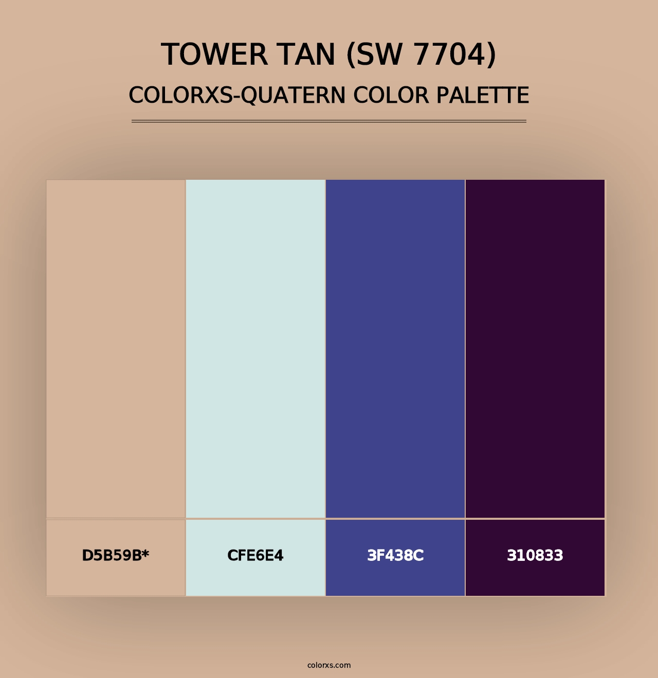 Tower Tan (SW 7704) - Colorxs Quad Palette