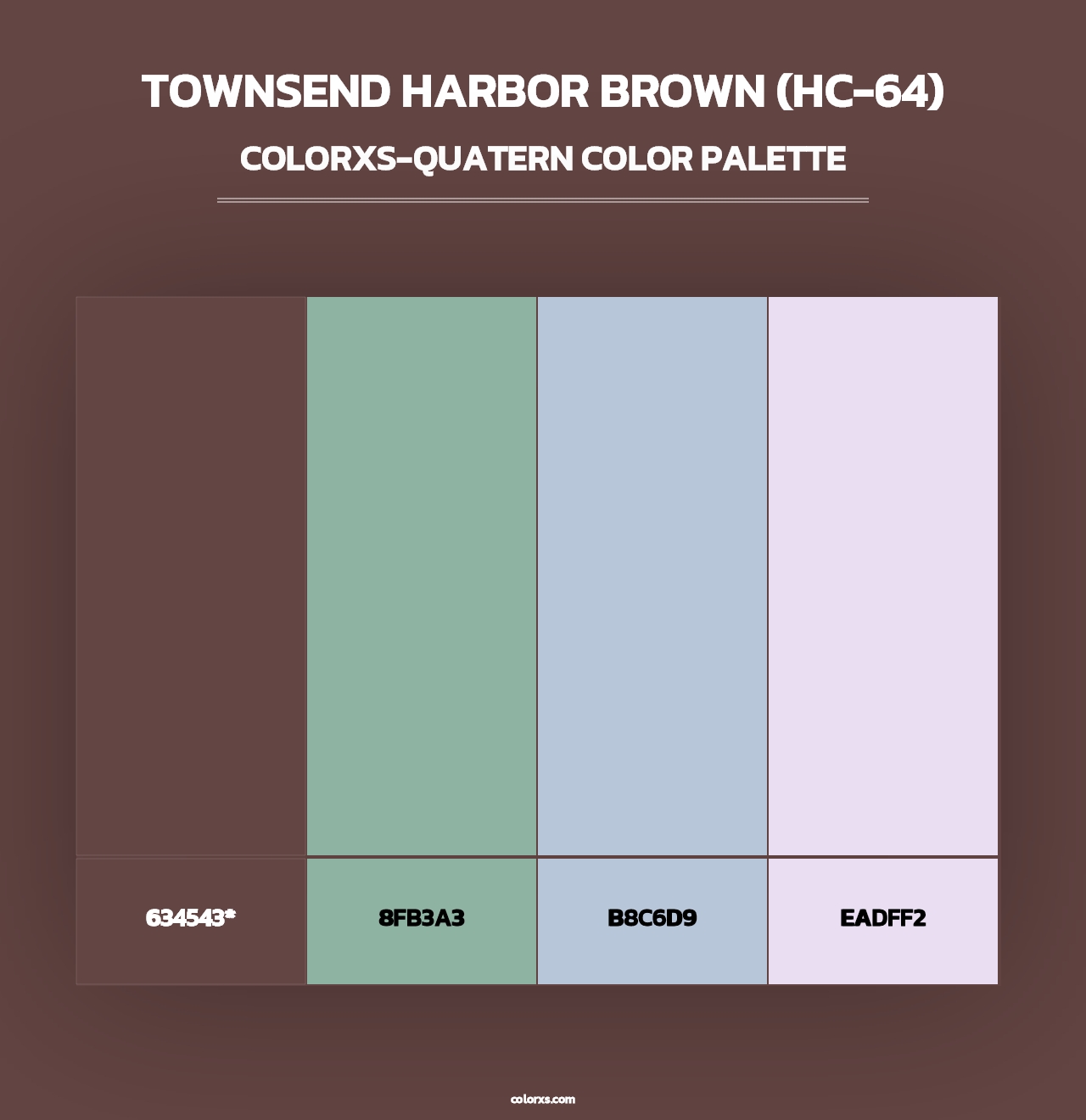 Townsend Harbor Brown (HC-64) - Colorxs Quad Palette