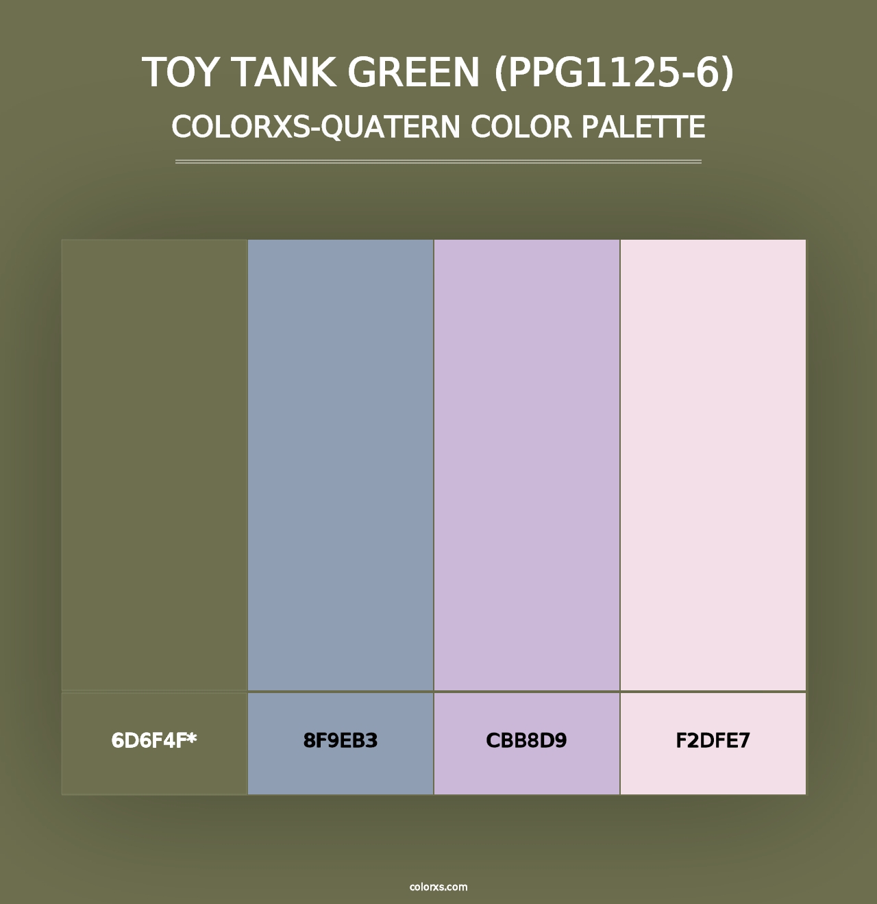 Toy Tank Green (PPG1125-6) - Colorxs Quad Palette