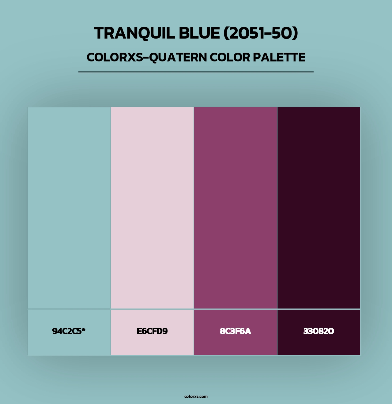 Tranquil Blue (2051-50) - Colorxs Quad Palette