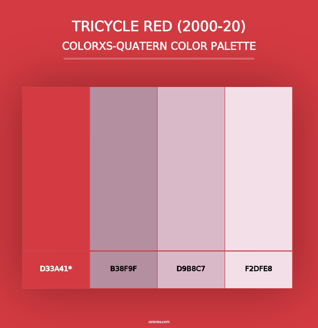 Tricycle Red (2000-20) - Colorxs Quad Palette