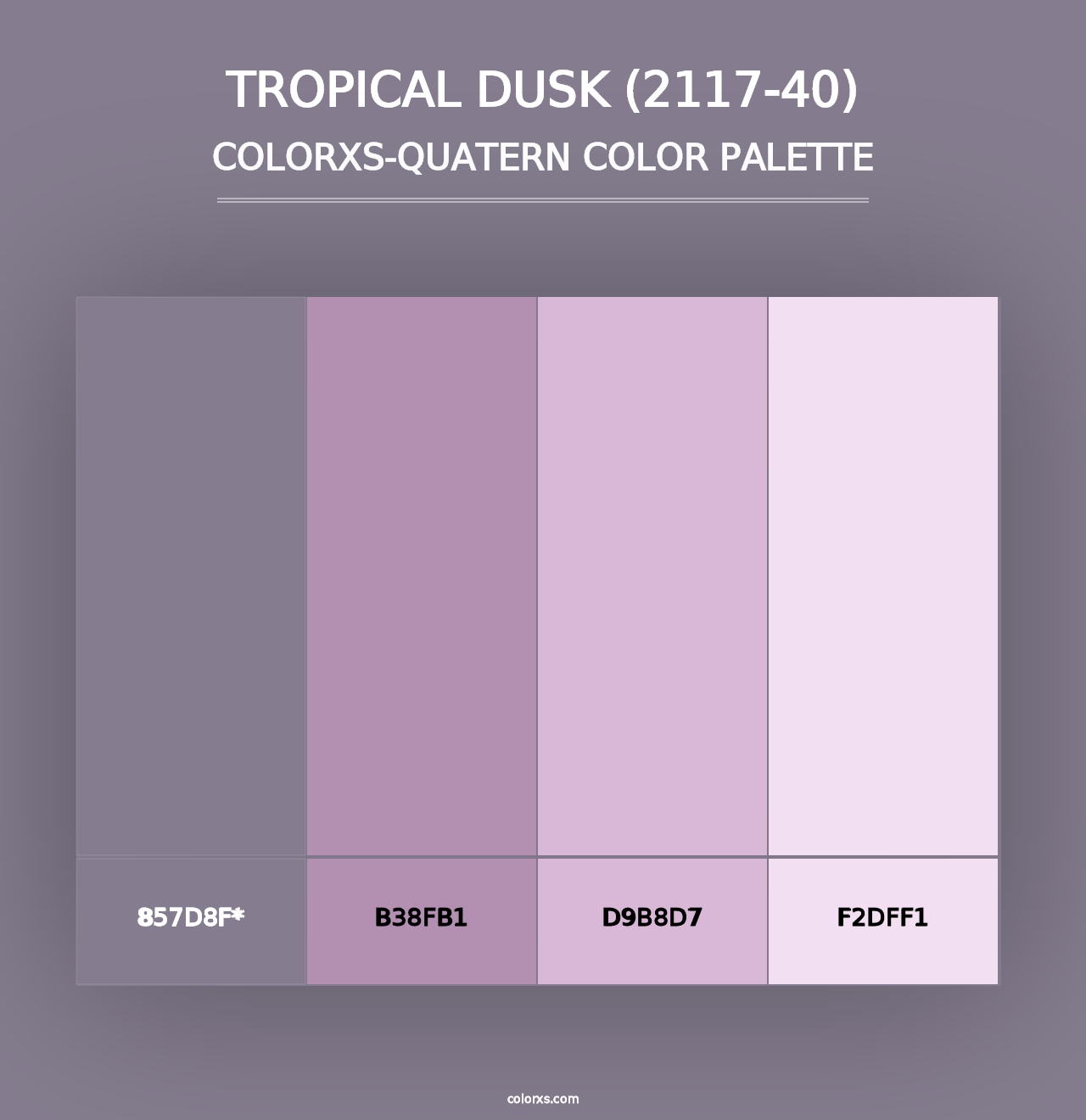 Tropical Dusk (2117-40) - Colorxs Quad Palette