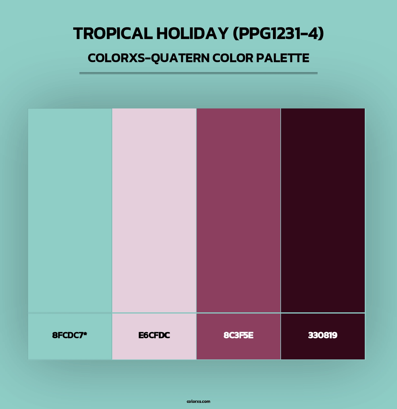 Tropical Holiday (PPG1231-4) - Colorxs Quad Palette