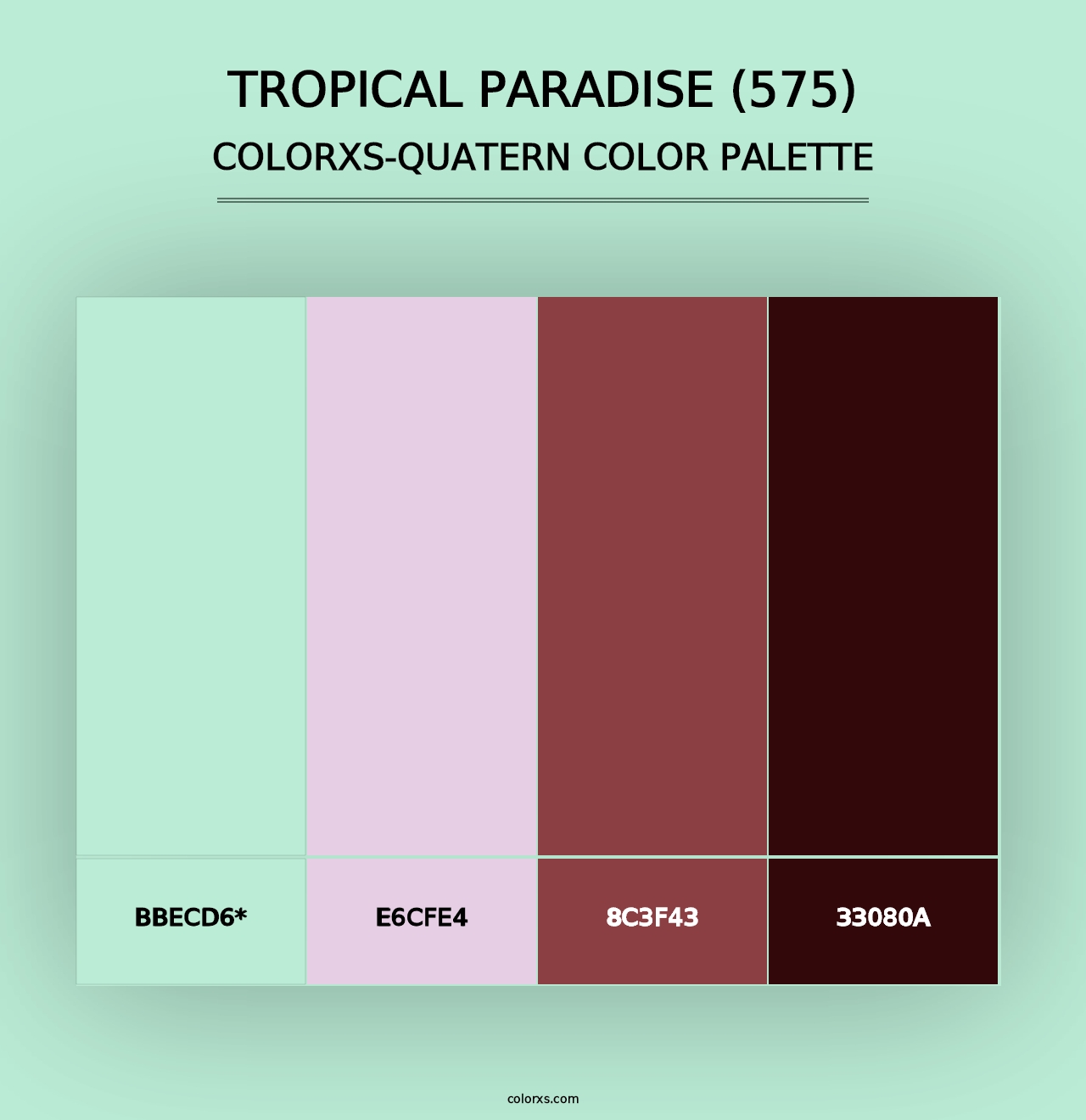 Tropical Paradise (575) - Colorxs Quad Palette