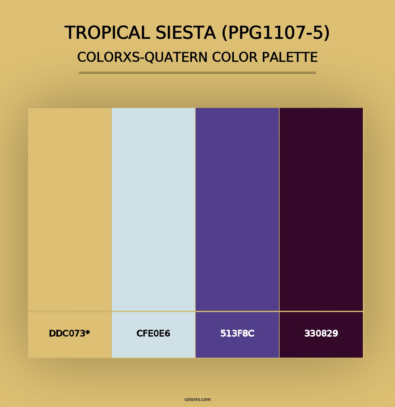 Tropical Siesta (PPG1107-5) - Colorxs Quad Palette