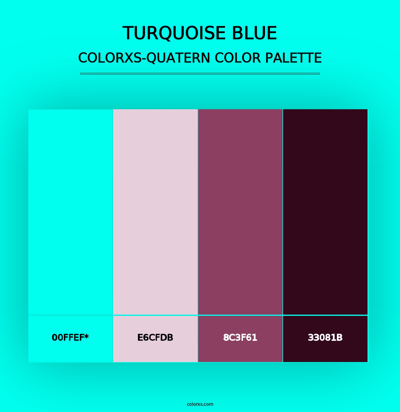 Turquoise Blue - Colorxs Quad Palette